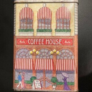 VINTAGE Melitta Coffee House Tin 7.5’ tall​​​​​